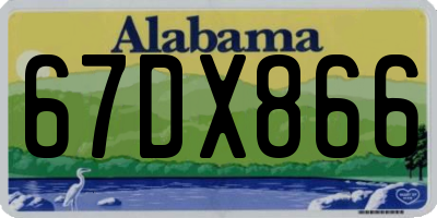 AL license plate 67DX866