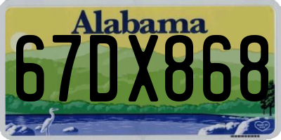 AL license plate 67DX868