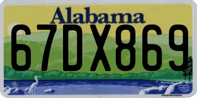 AL license plate 67DX869