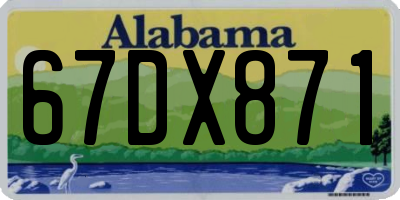 AL license plate 67DX871