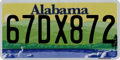 AL license plate 67DX872