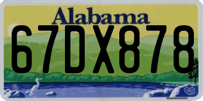 AL license plate 67DX878