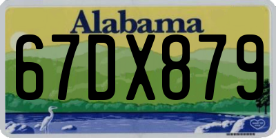 AL license plate 67DX879