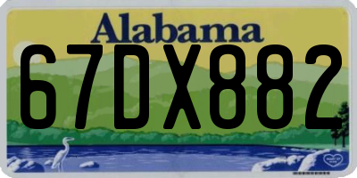 AL license plate 67DX882