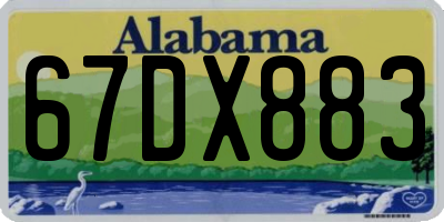 AL license plate 67DX883