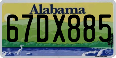 AL license plate 67DX885