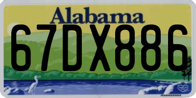 AL license plate 67DX886