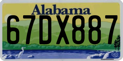 AL license plate 67DX887