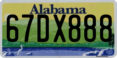 AL license plate 67DX888