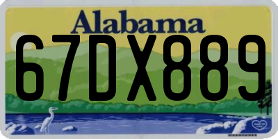 AL license plate 67DX889