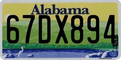 AL license plate 67DX894