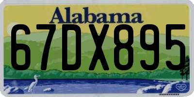 AL license plate 67DX895