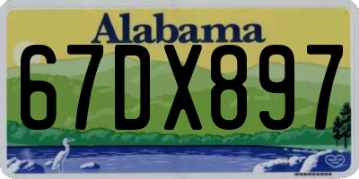 AL license plate 67DX897