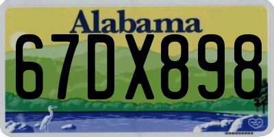 AL license plate 67DX898