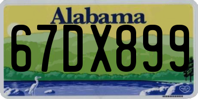 AL license plate 67DX899