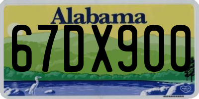 AL license plate 67DX900