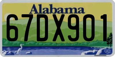 AL license plate 67DX901