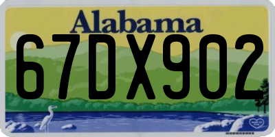 AL license plate 67DX902