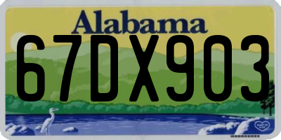 AL license plate 67DX903