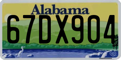 AL license plate 67DX904