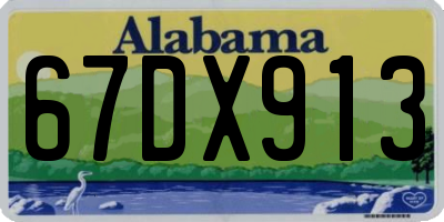 AL license plate 67DX913