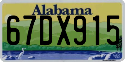 AL license plate 67DX915