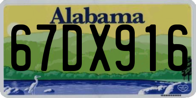 AL license plate 67DX916