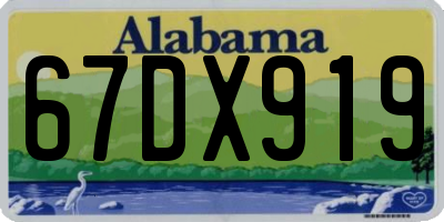 AL license plate 67DX919