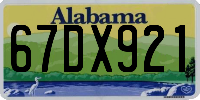 AL license plate 67DX921