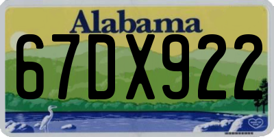 AL license plate 67DX922