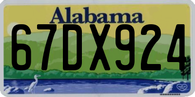 AL license plate 67DX924