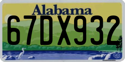 AL license plate 67DX932