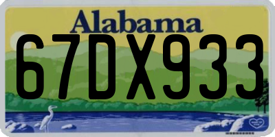 AL license plate 67DX933