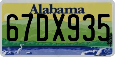 AL license plate 67DX935