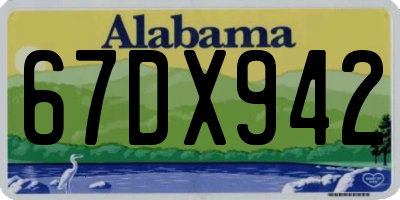 AL license plate 67DX942