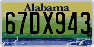 AL license plate 67DX943