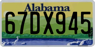 AL license plate 67DX945