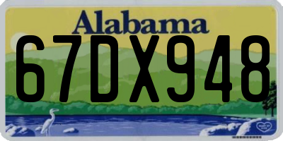 AL license plate 67DX948