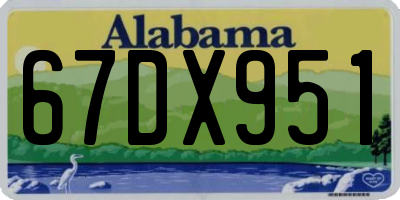 AL license plate 67DX951