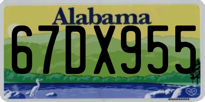 AL license plate 67DX955