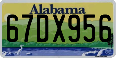 AL license plate 67DX956