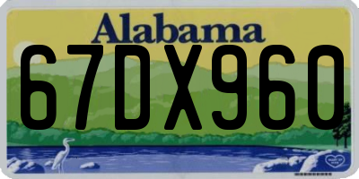 AL license plate 67DX960