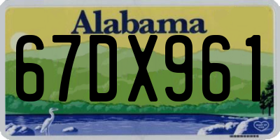 AL license plate 67DX961