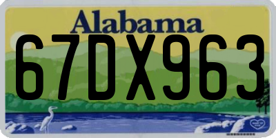 AL license plate 67DX963