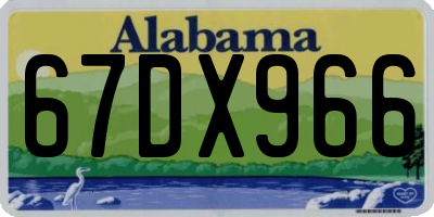 AL license plate 67DX966