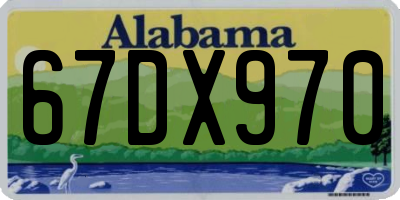 AL license plate 67DX970