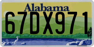 AL license plate 67DX971