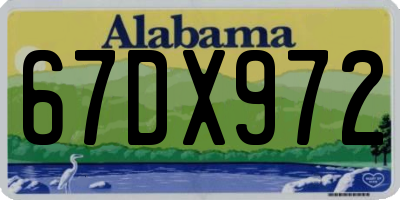 AL license plate 67DX972