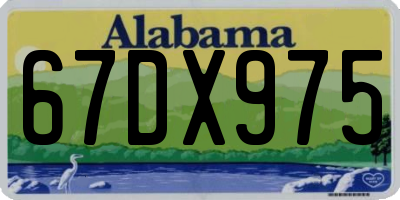 AL license plate 67DX975