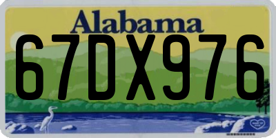 AL license plate 67DX976